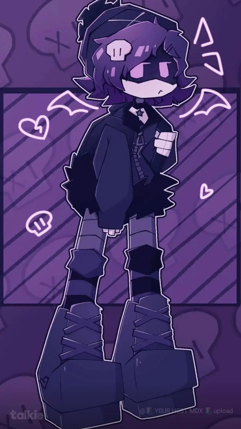 ai character: MURDER DRONES 🤌💅 background