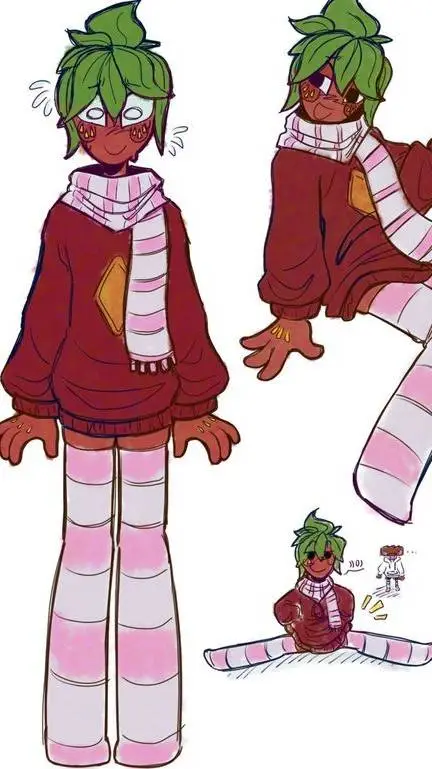 ai character: cakefruit  background