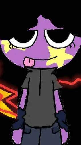 ai character: magenta background