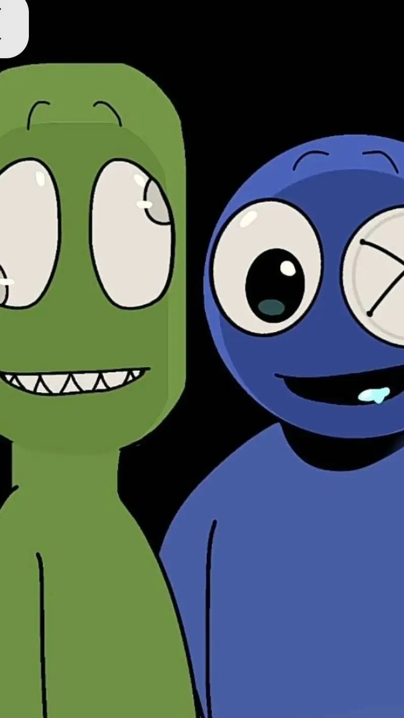 ai character: Green and Blue RF background