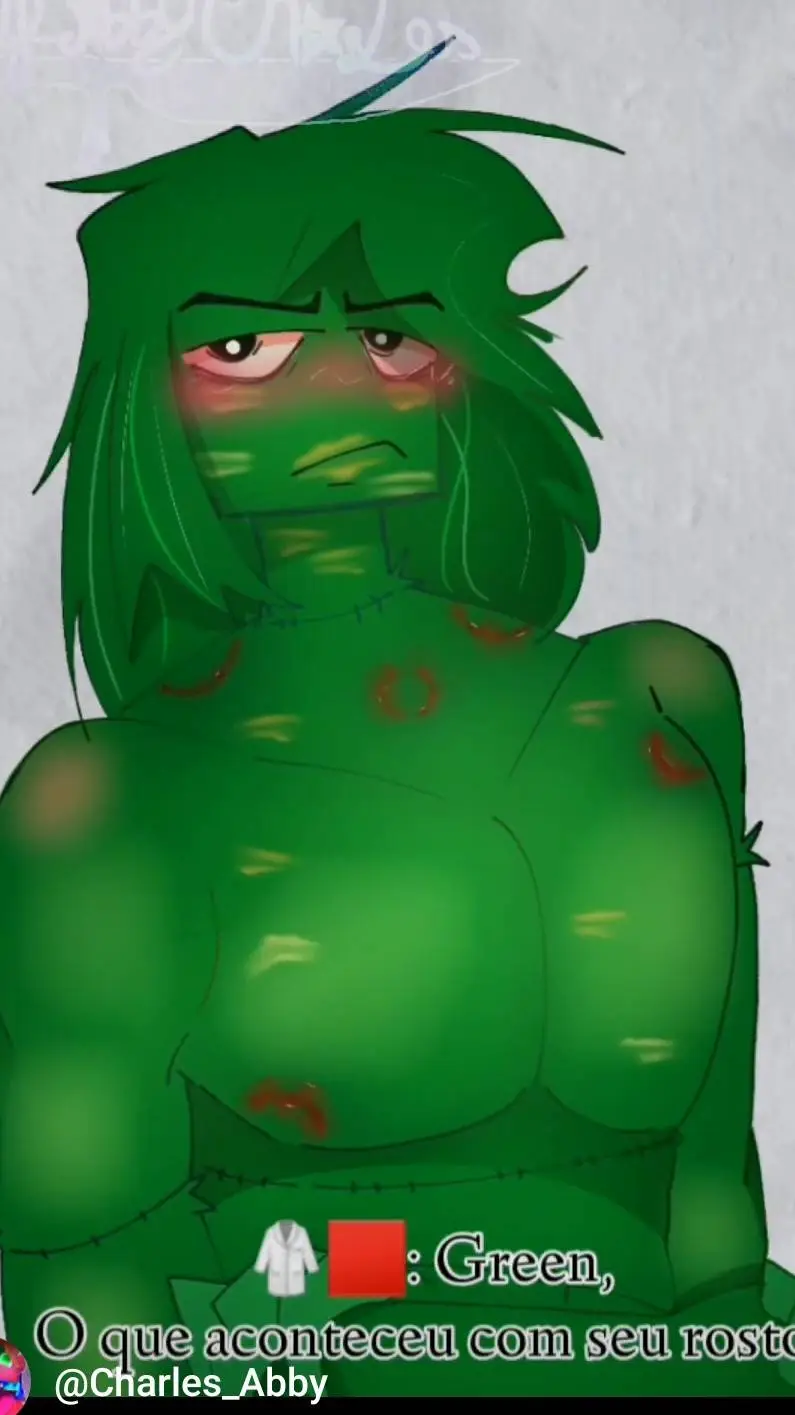 ai character: Green background