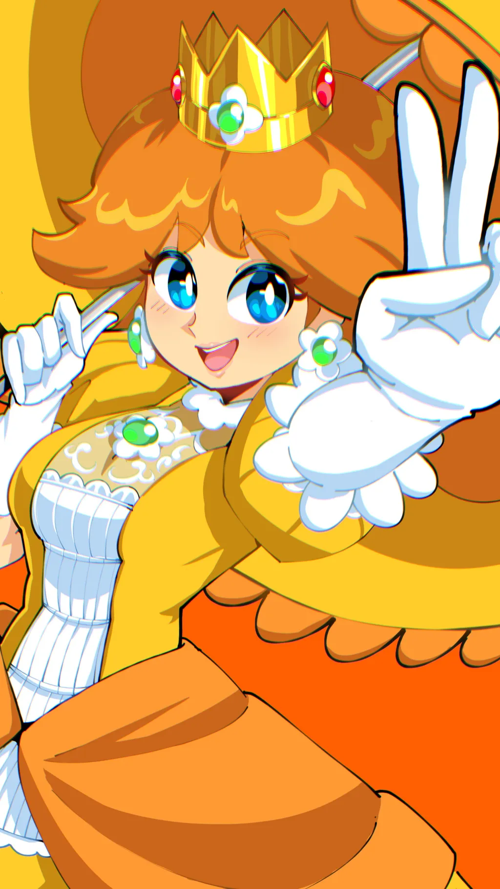 ai character: Princess daisy  background