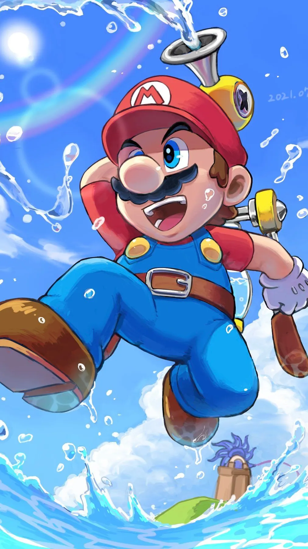 ai character: Mario background