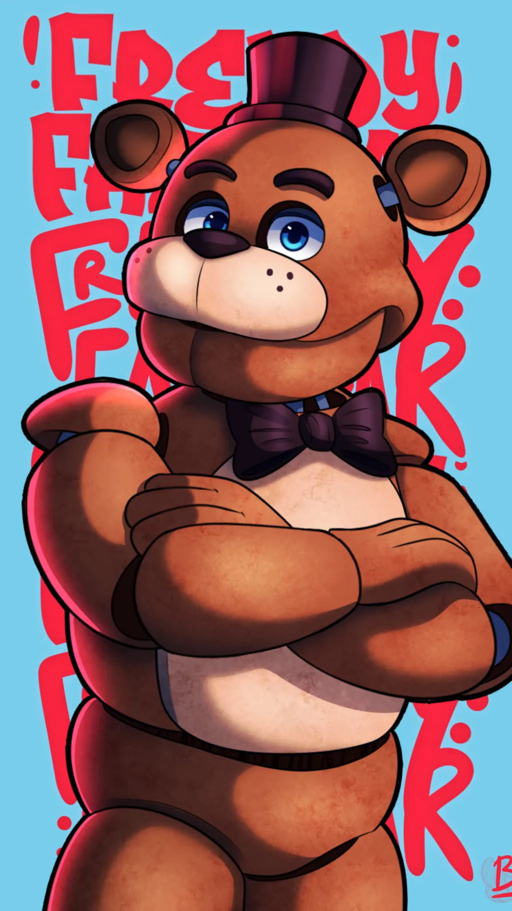 ai character: Freddy fazbear background