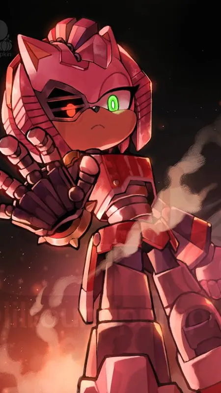 ai character: Rusty rose  background