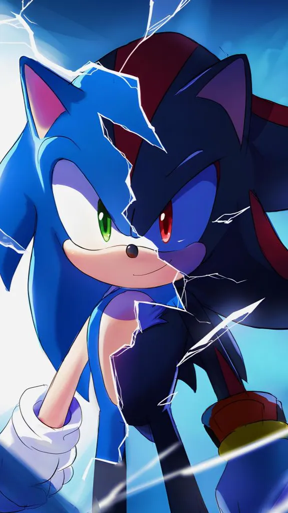 ai character: Sonic and shadow  background