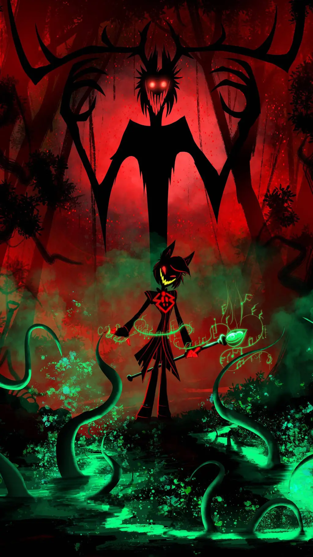 ai character: you X Alastor  background