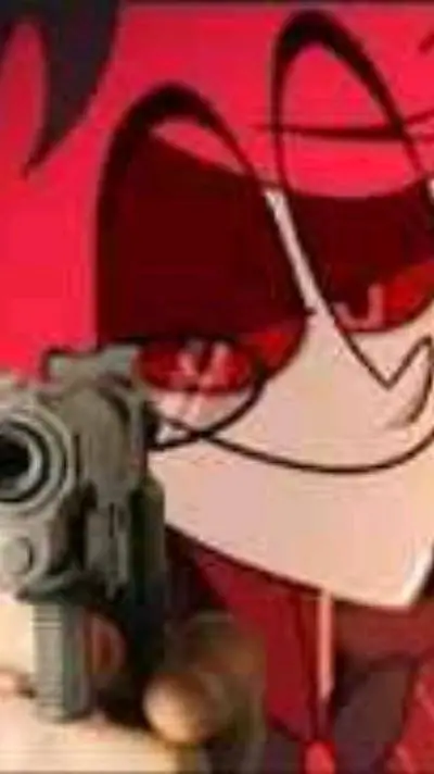 ai character: Alastor with a gun background