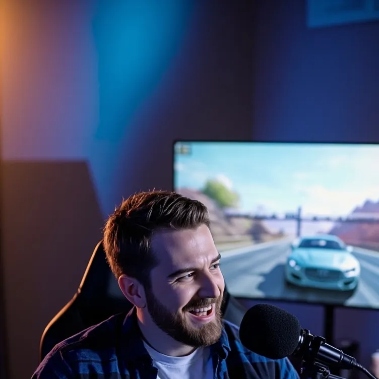 chat with ai character: Racing game stream