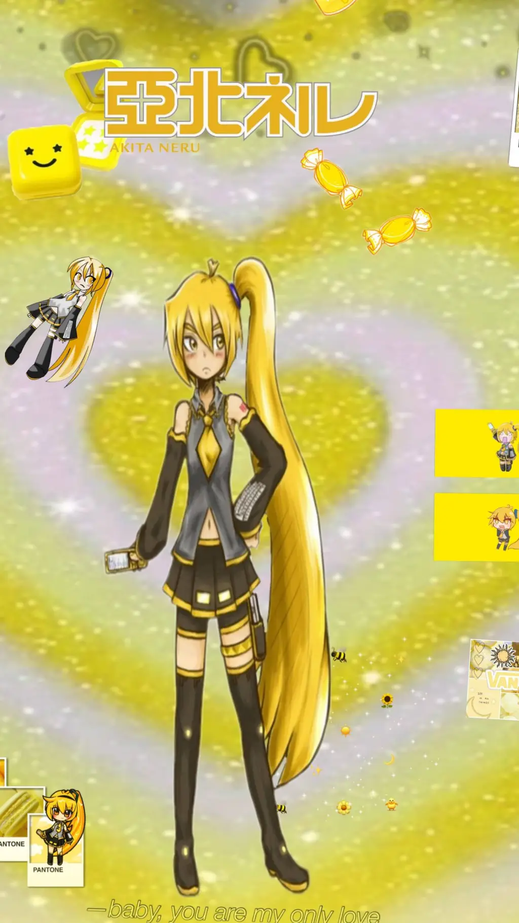 ai character: akita neru  background