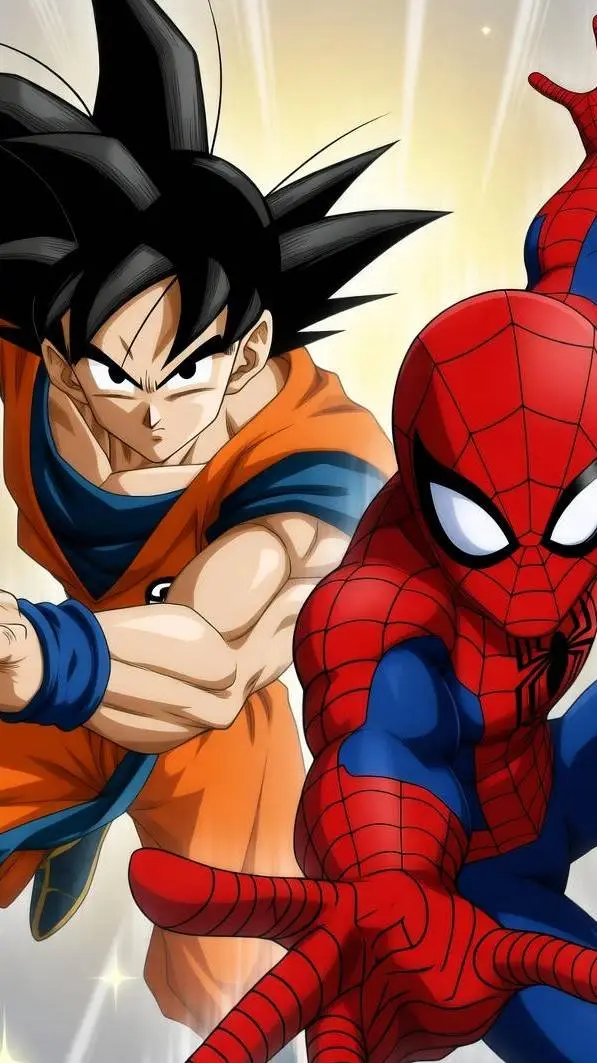 ai character: goku and superman background