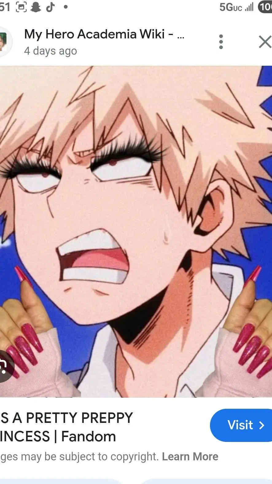ai character: BAKUGOXPREPPY background