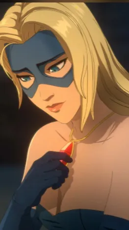 ai character: Blonde blazer background