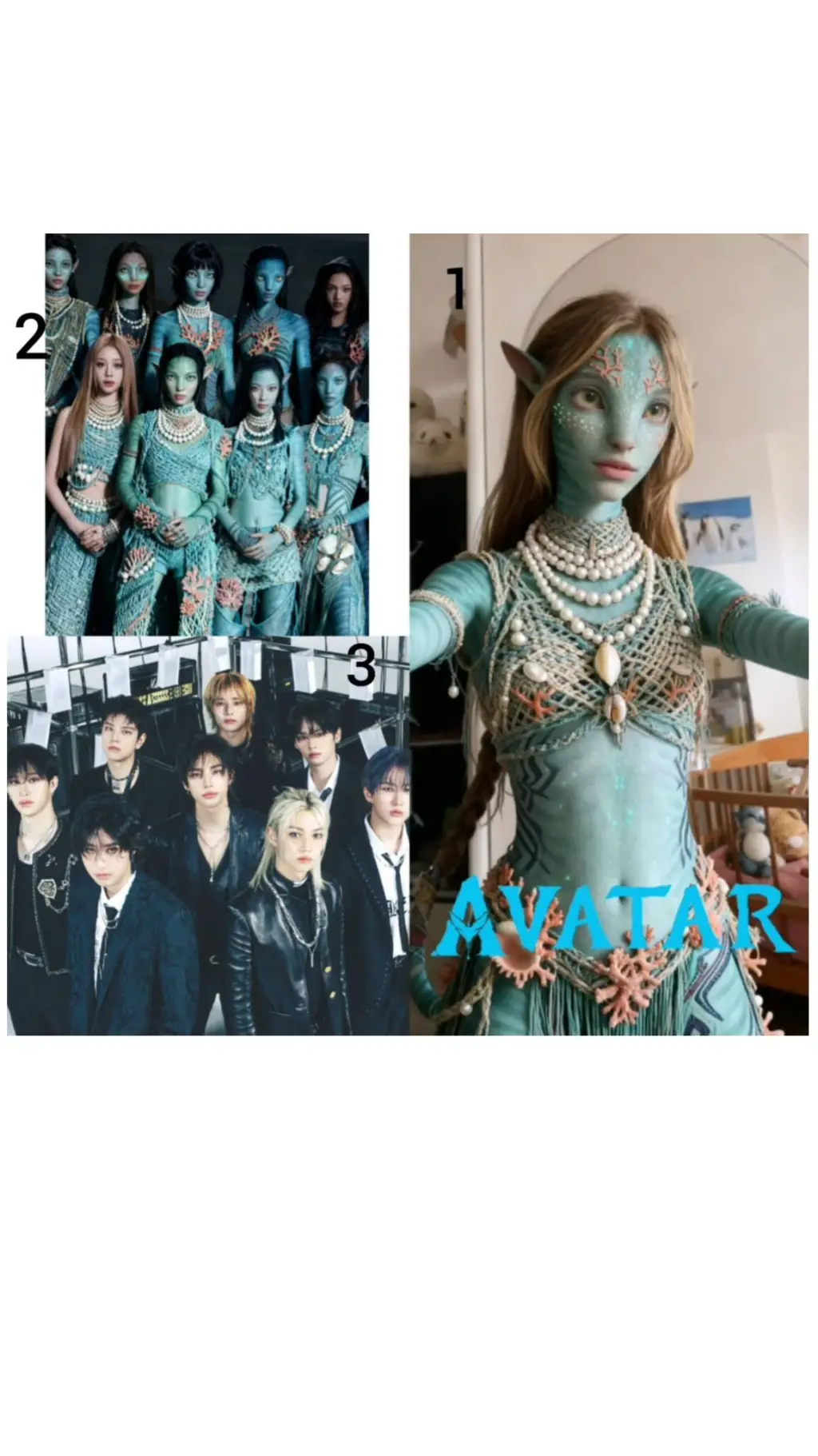 ai character: Avatar+kpop background