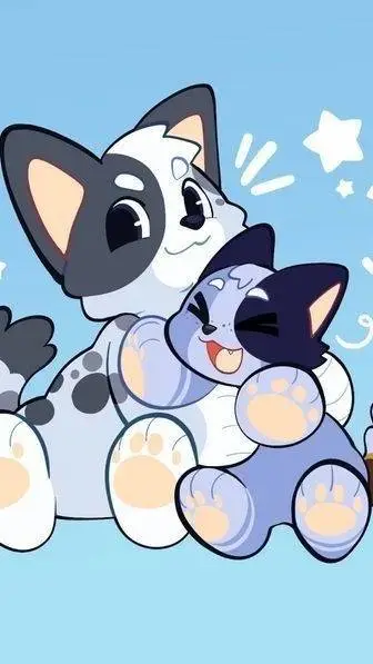 ai character: bluey!!!! background