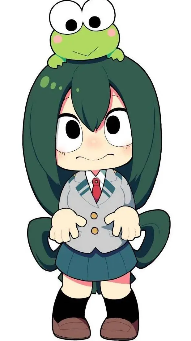 ai character: 🐸tsuyu asui 🐸 background
