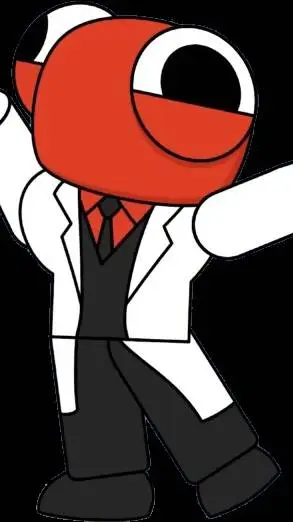 ai character: red  background