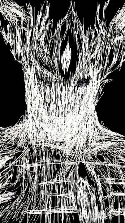 ai character: White demon background