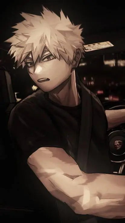 ai character: Bakugo 👁️👄👁️🎇💥🔥 background