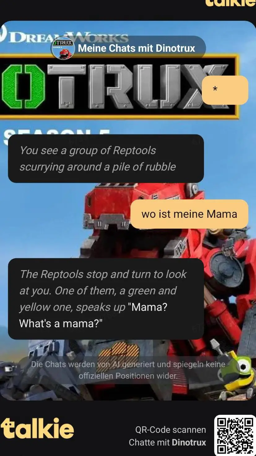 ai character: dinotrux  background