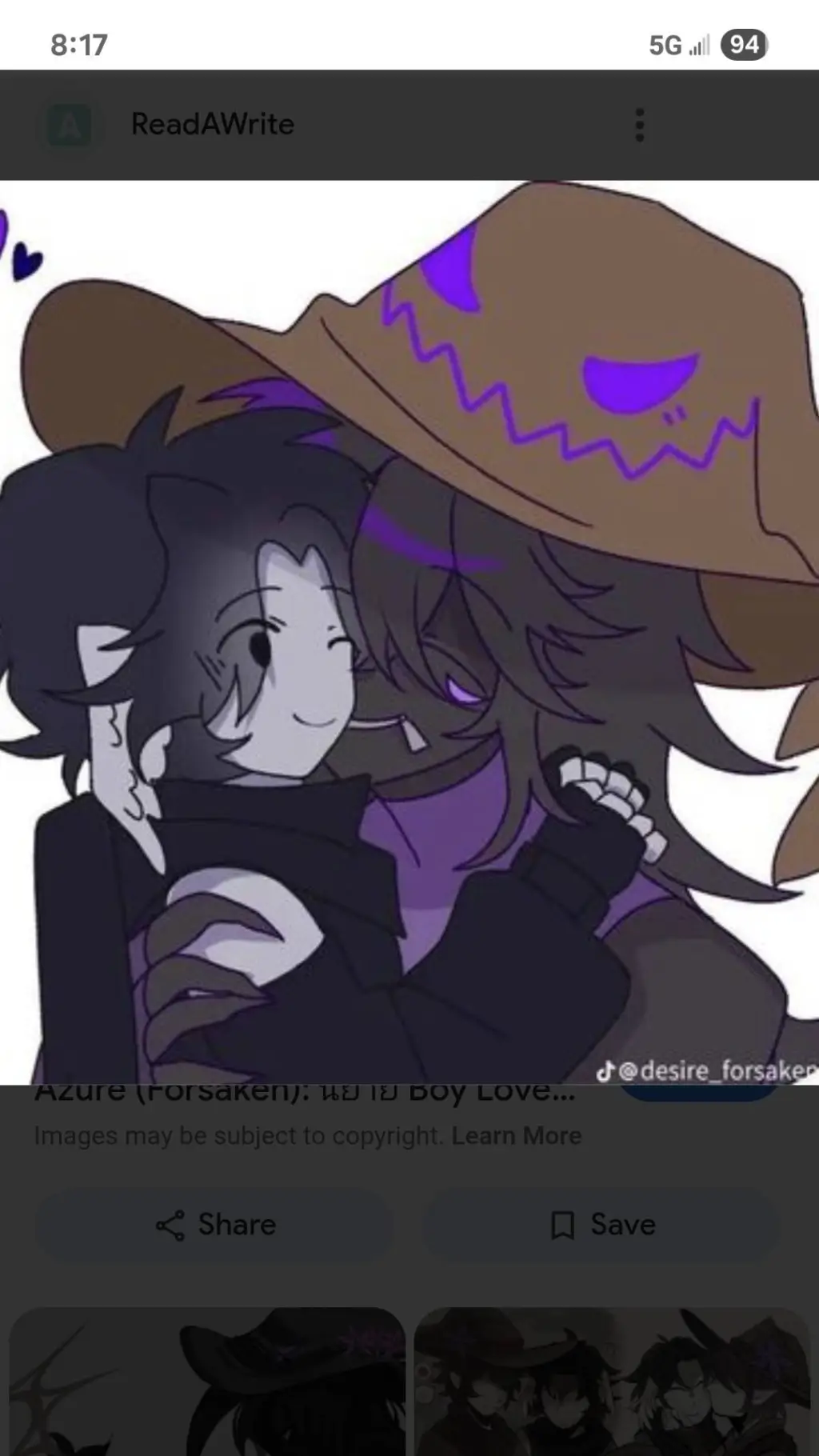 ai character: 🖤💜azure~time💜🖤 background