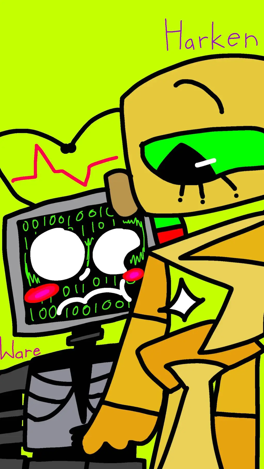 ai character: 💛harken~X~badware💚 background