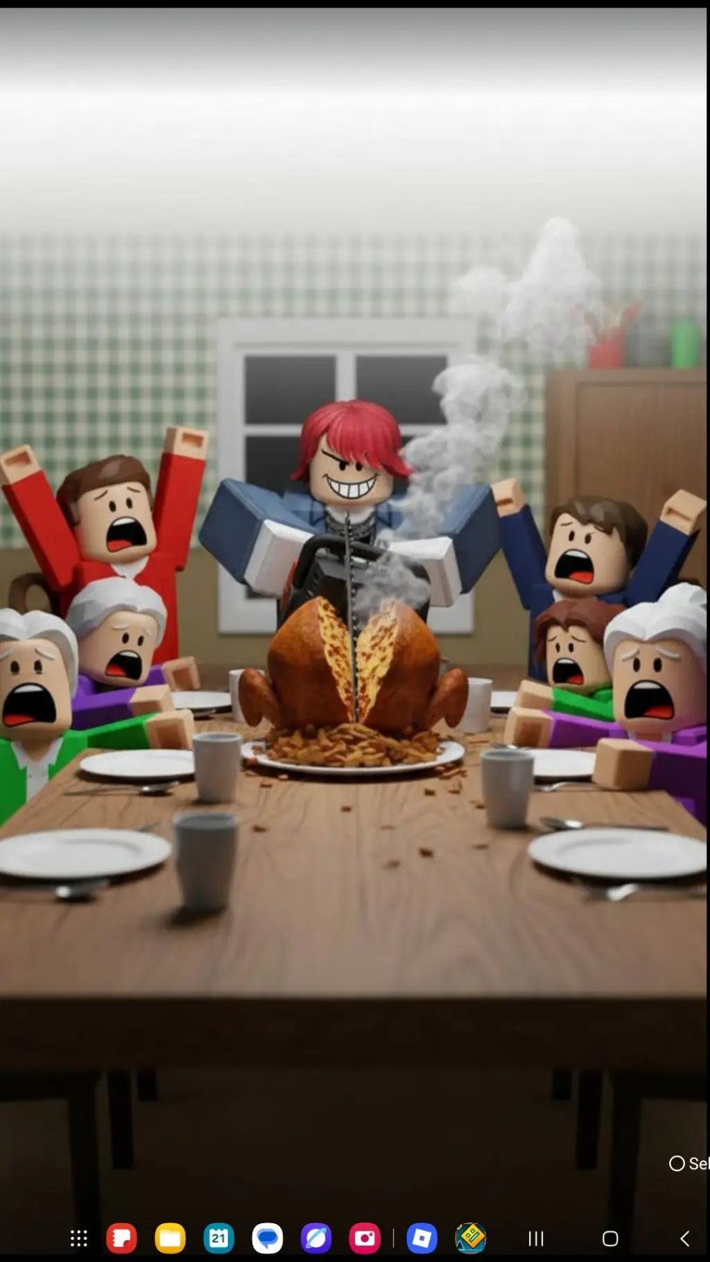 ai character: thanksgiving! background