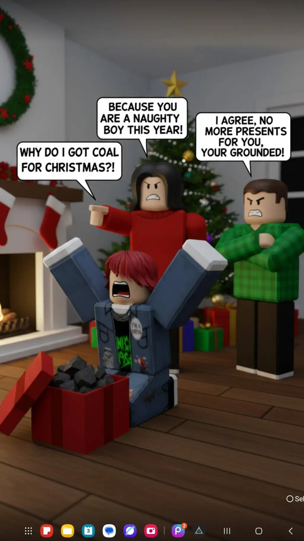 ai character: happy christmas! background