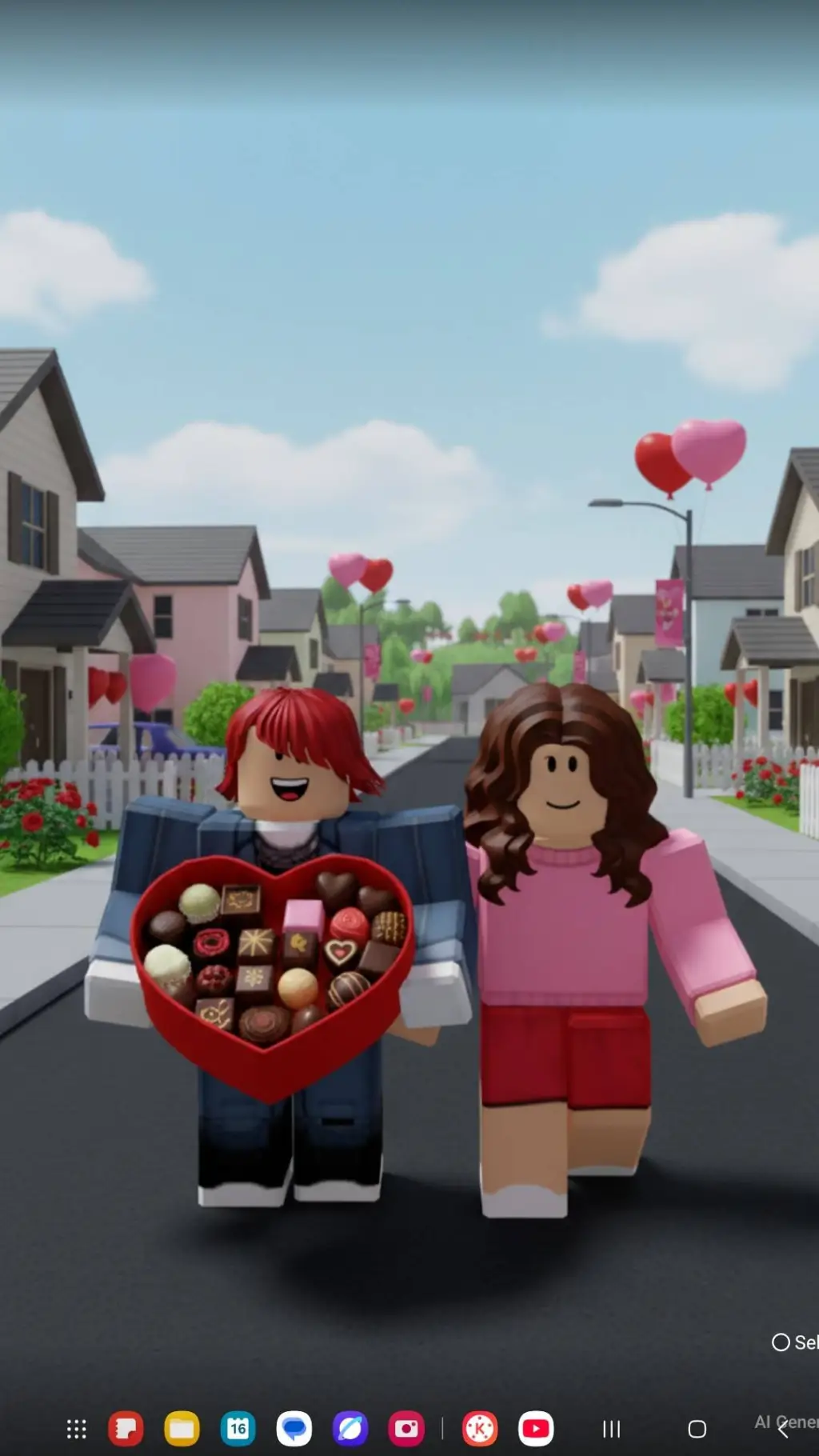 ai character: valentine's day! background