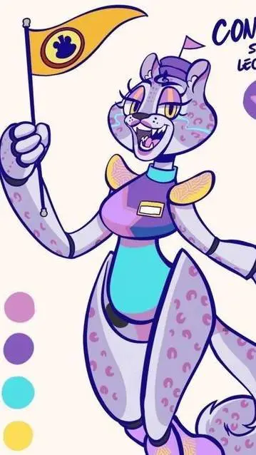 ai character: snow leopard background