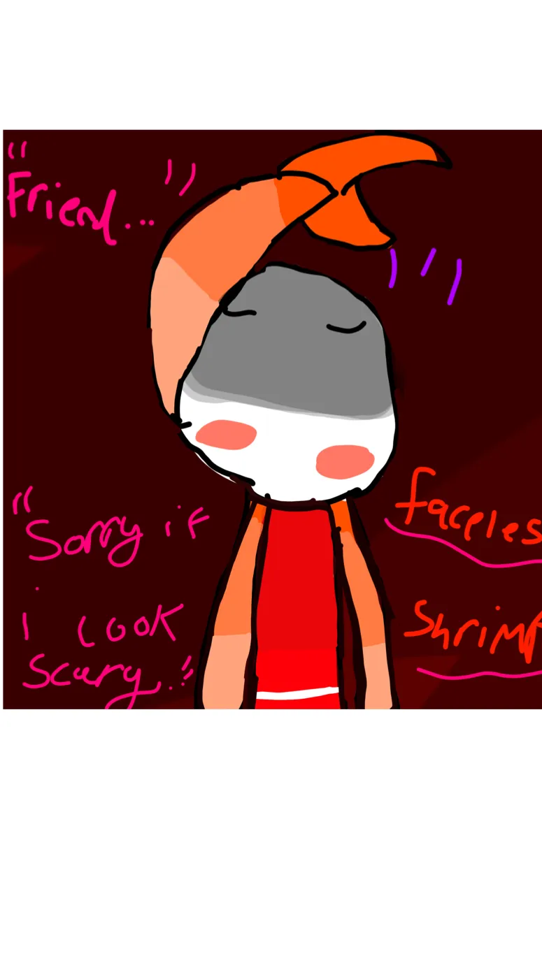 ai character: Faceless Shrimpo.. background