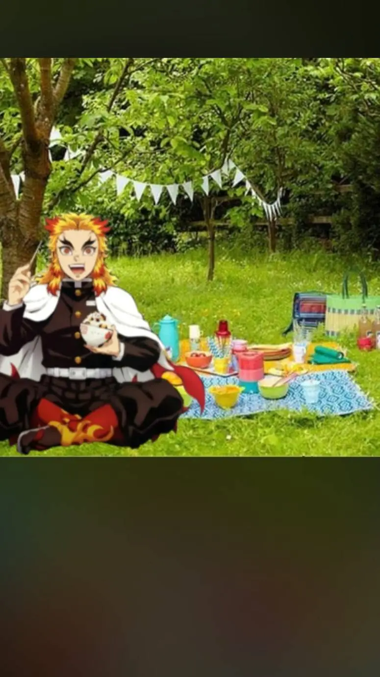 ai character: kny grow a garden background