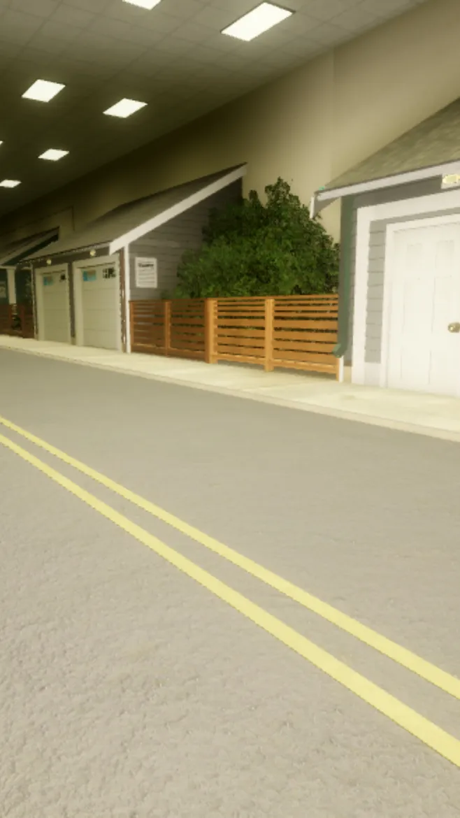 ai character: A strange town background
