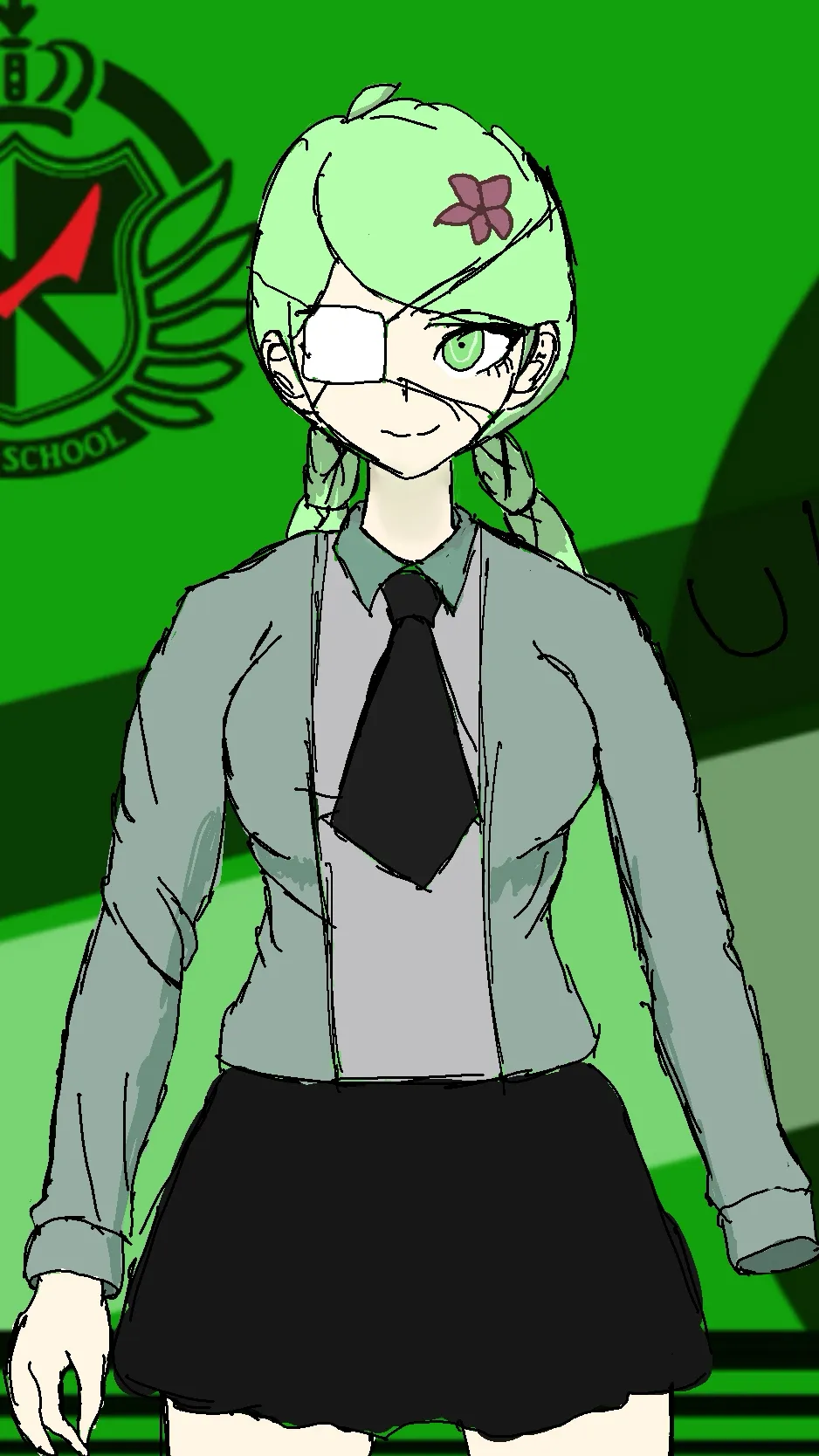 ai character: Leafy background