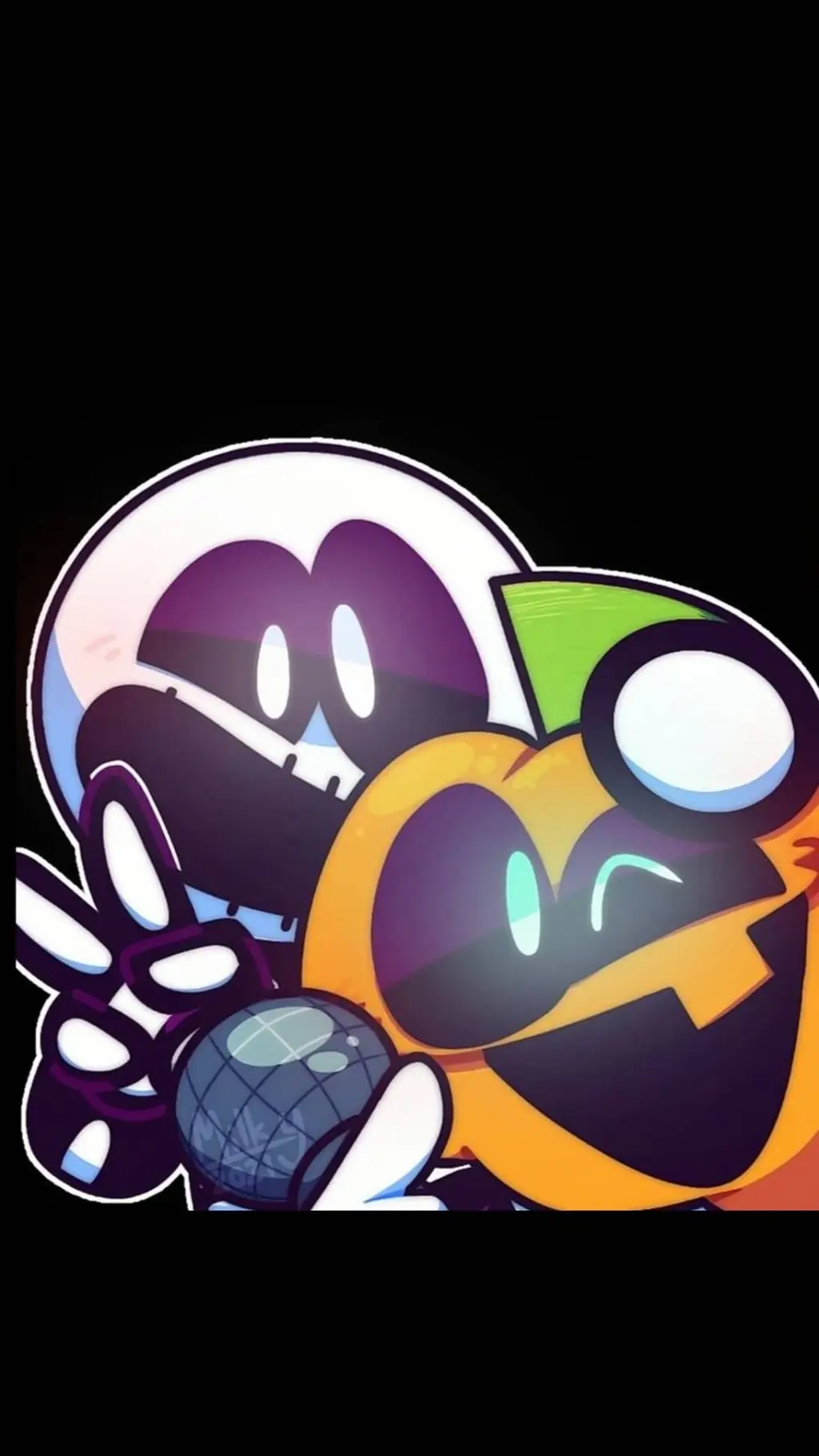 ai character: 🤍skid y pump🧡 background