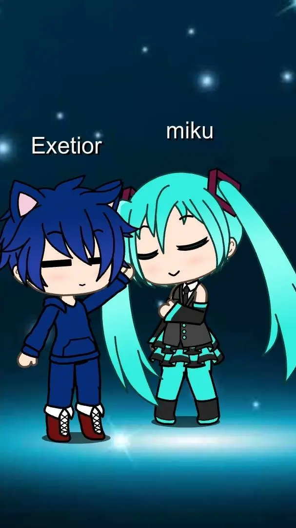 ai character: 💙 miku y Exetior💙  background