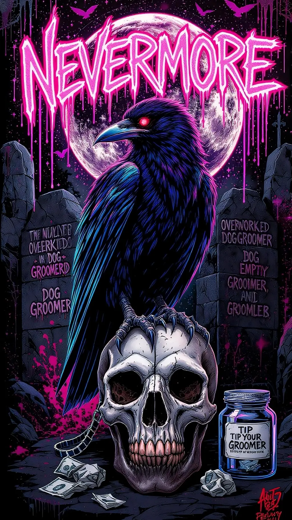 ai character: Nevermore  background