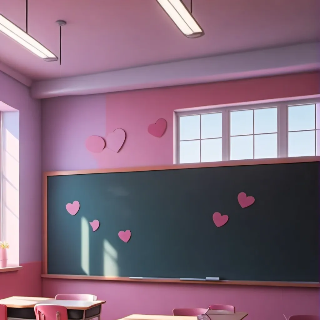 chat with ai character: kissing school 🩷💮