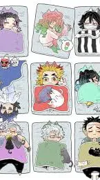 ai character: Kny sleepover background