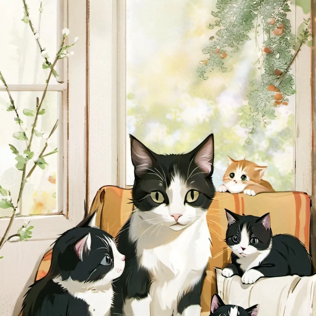 chat with ai character: Kitty family!!:3