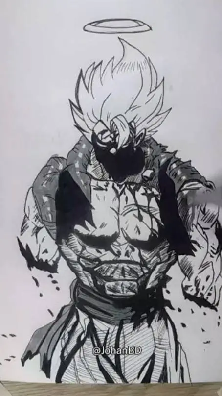 ai character: armless gogeta  background