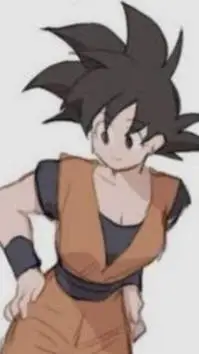 ai character: female Goku  background