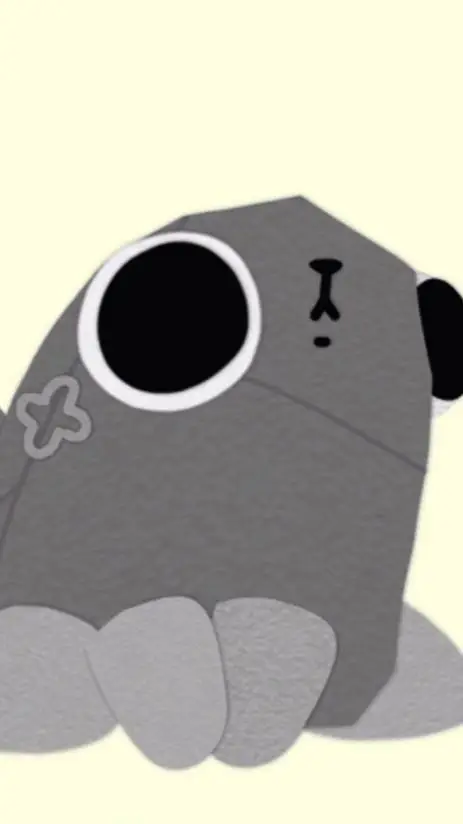 ai character: pebble background