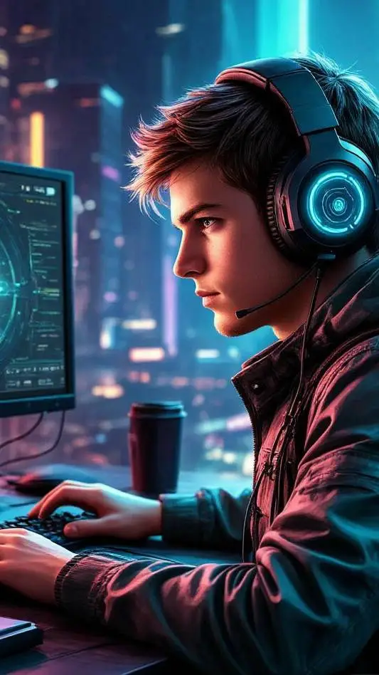ai character: Энннннн background