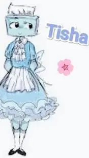 ai character: Tisha 🌸 background