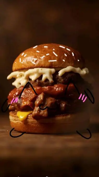 ai character: BBQ SANDWICH background