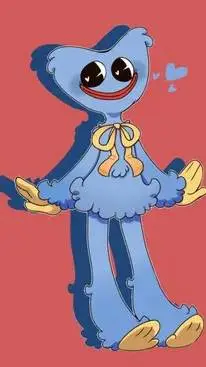 ai character: huggy wuggy  background