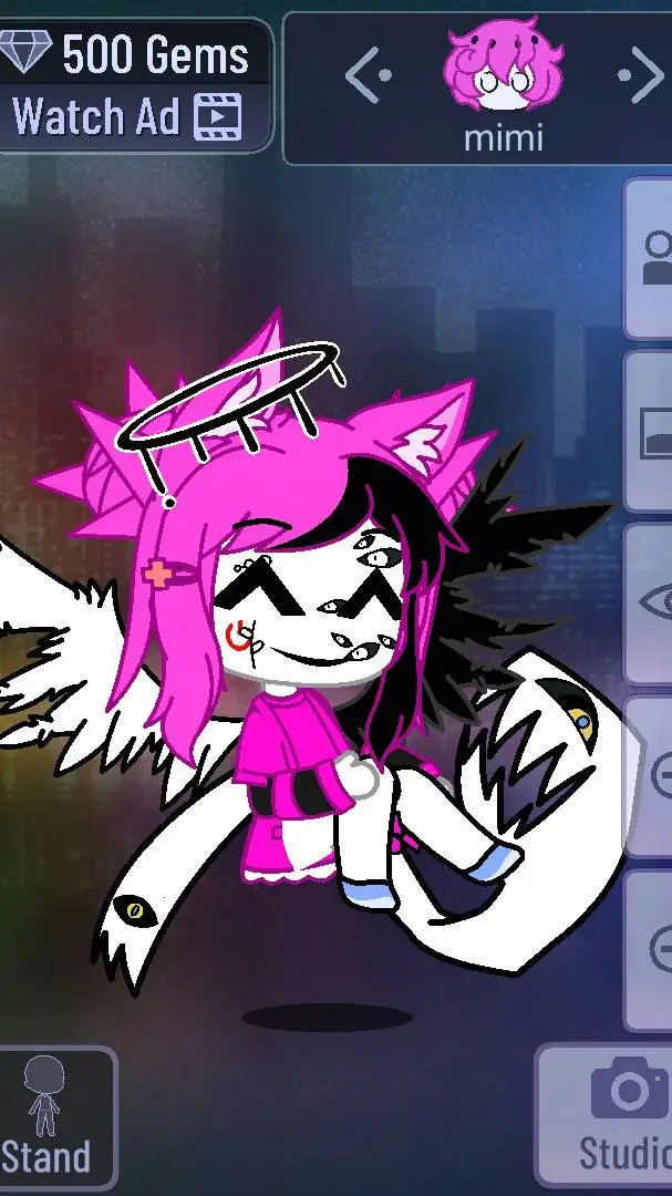ai character: mimi afton  background
