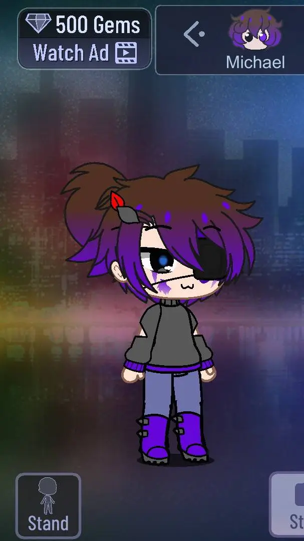 ai character: Michael afton  background