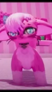 ai character: Fuchsia background